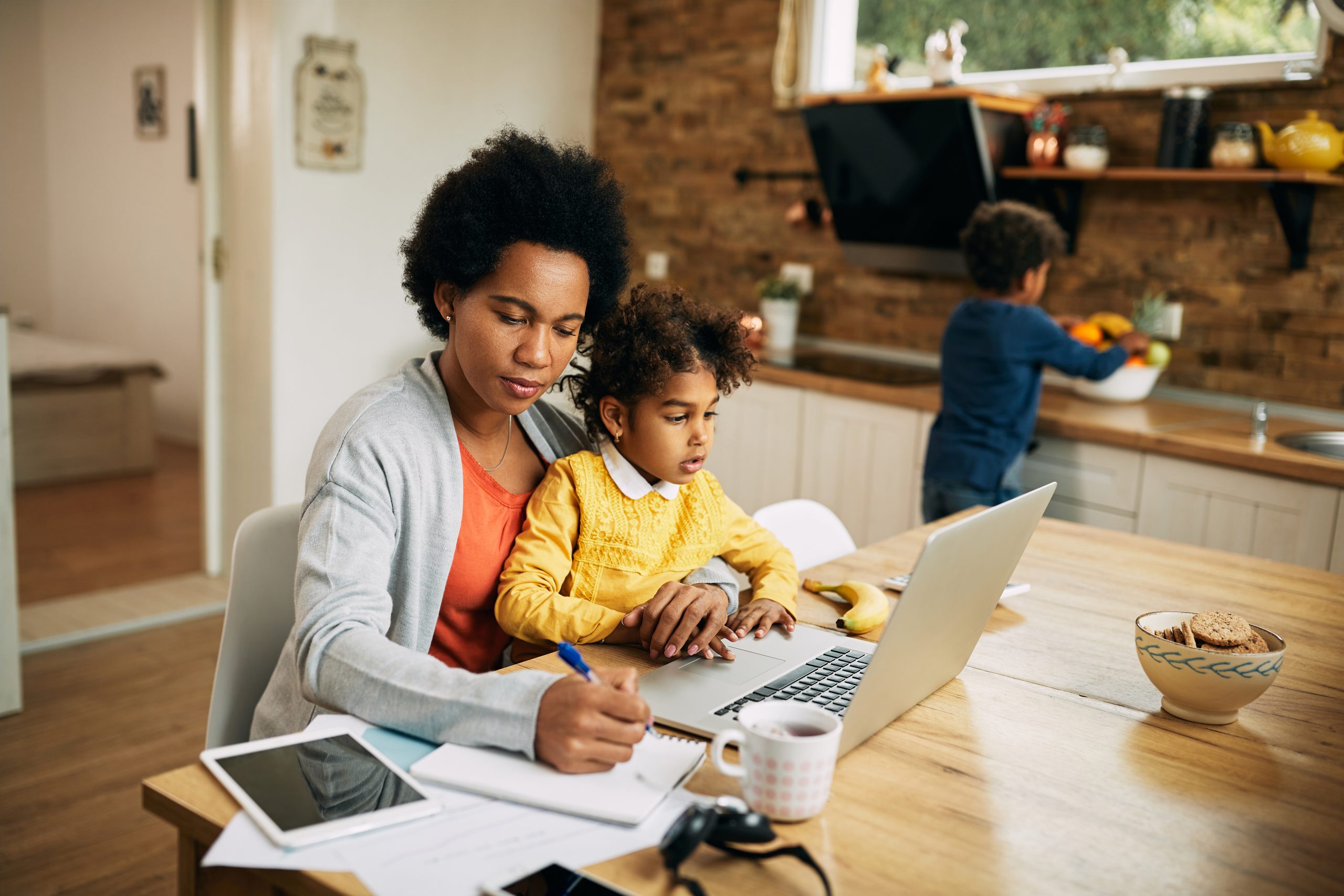 Professional balancing work, family and financial responsibilities